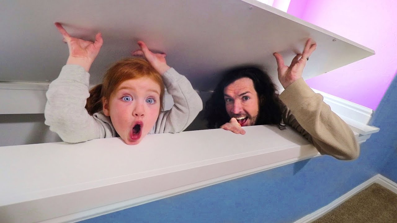 ultimate HiDE N SEEK in an ABANDONED MANSION!!  fun family game in a new house with hidden spots!