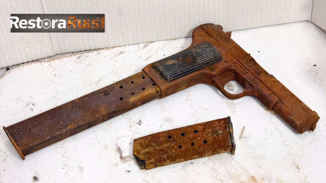 Restoration of a RUSTY Pistol with Extended Long Magazine | Vintage Gun Restoration