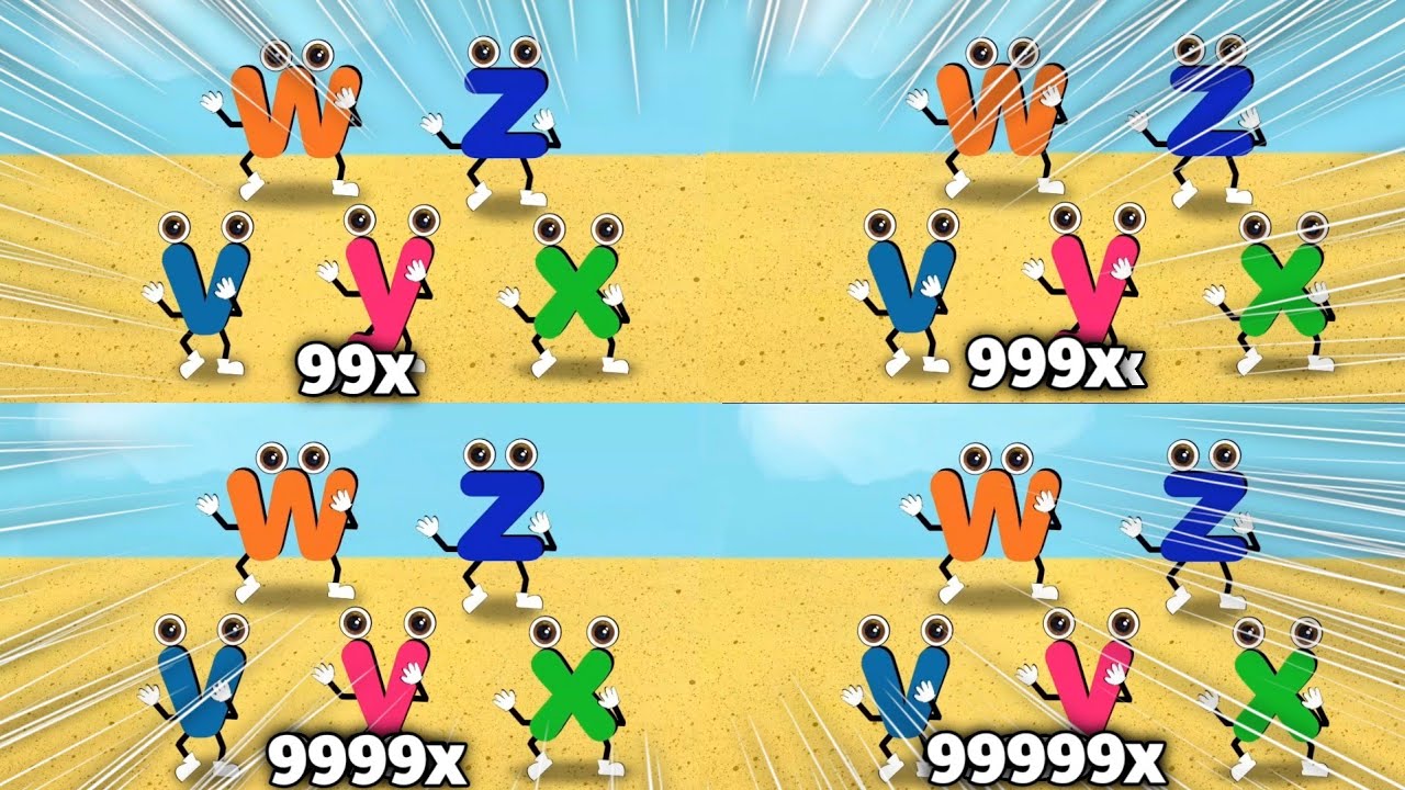 ABC's In The Sand Bar Alphabet Song Rapid at 99999x Speed