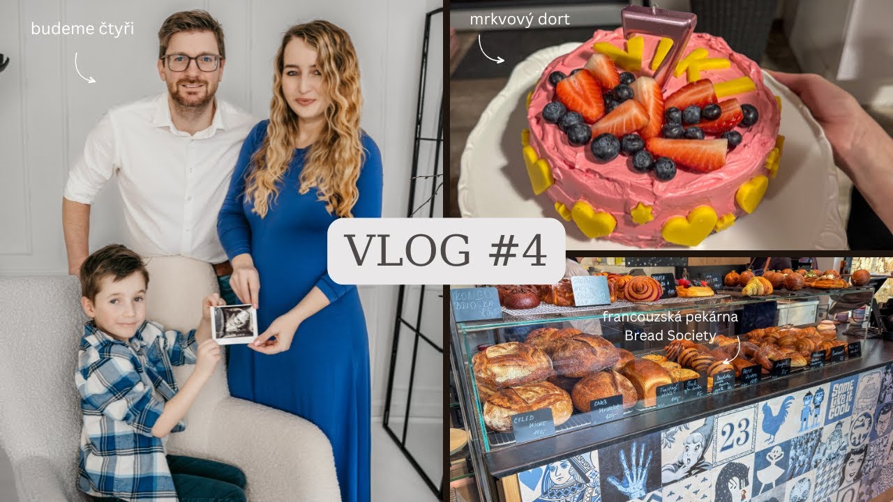 VLOG #4  | budeme čtyři | pekárna Bread Society | mrkvový dort
