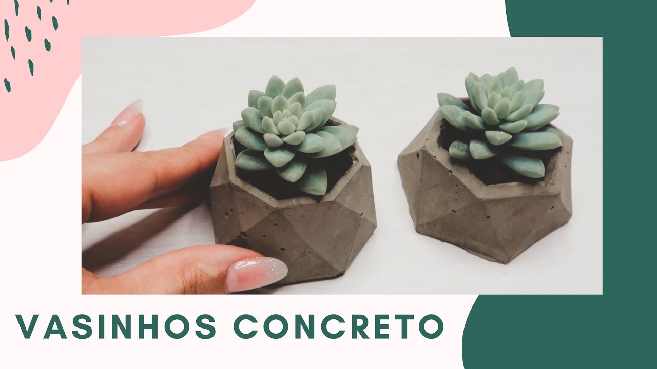 DIY COMO FAZER UM VASO DE CIMENTO CASEIRO #4 | Nanny Ribeiro