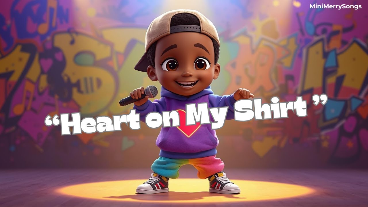 ❤️Heart on My Shirt ❤️🎤 | Positive Kids Rap Song About Kindness & Love