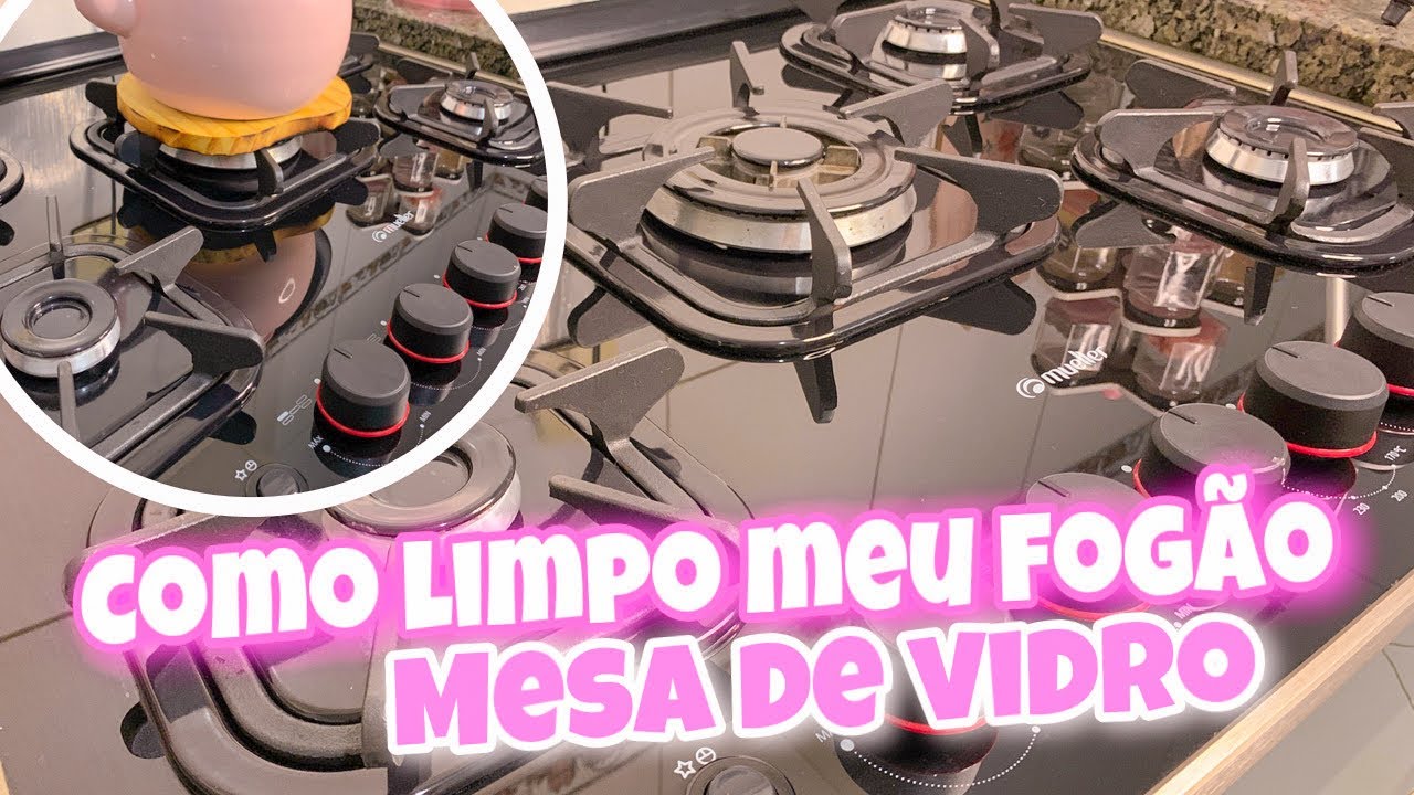 COMO LIMPAR FOGÃO MESA DE VIDRO | DICA DE LIMPEZA SEM ESFORÇO | Tayane Silvia