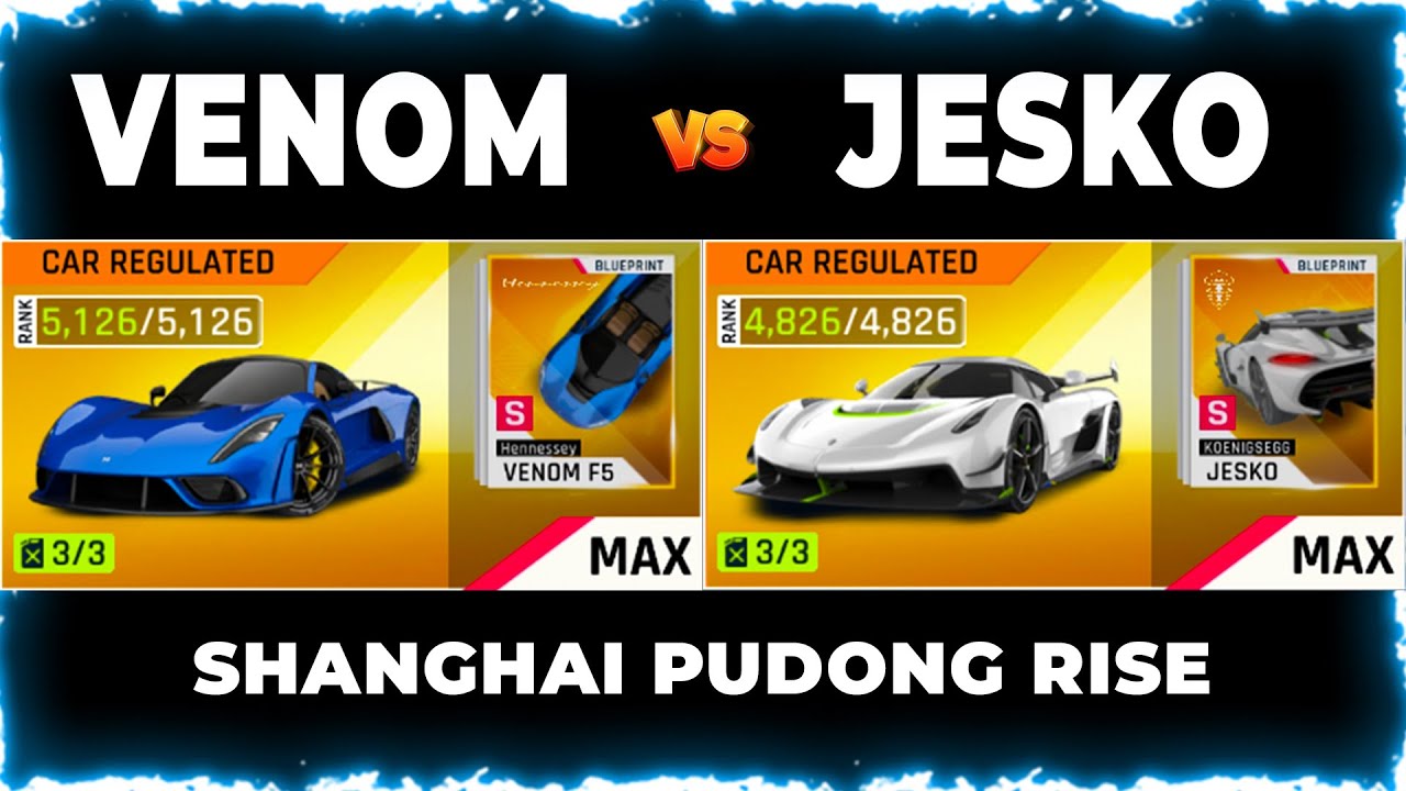 Asphalt 9  Hennessey Venom F5 VS Koenigsegg Jesko