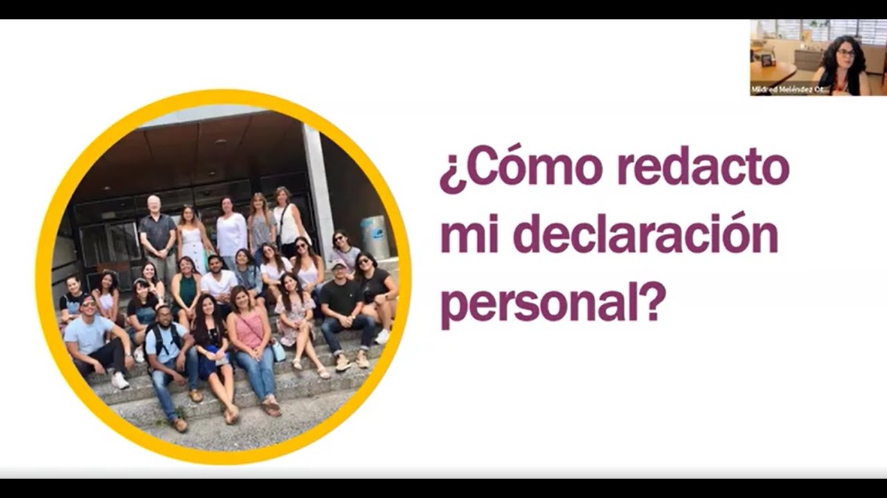 DECLARACIÓN PERSONAL: Cómo la redacto para mi solicitud de admisión? (2026)