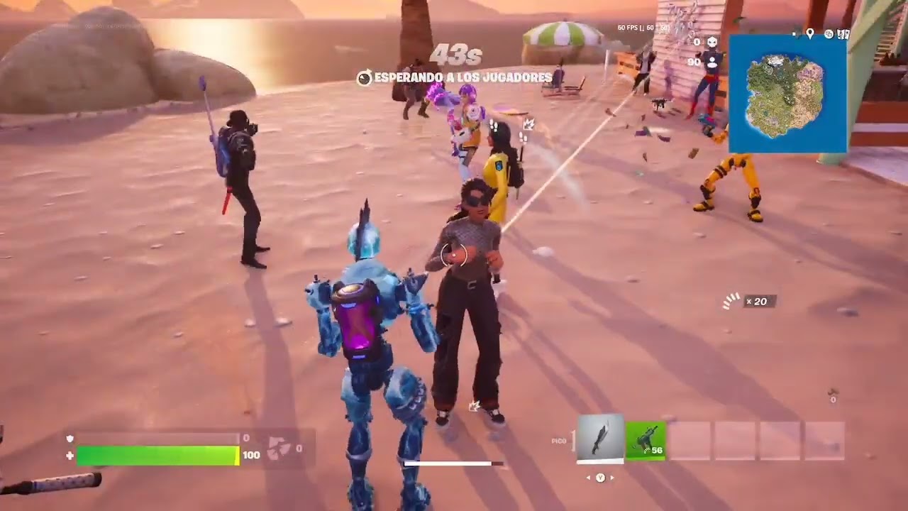 Jugando fornite el evento del cohete y hablando con subs por el chat