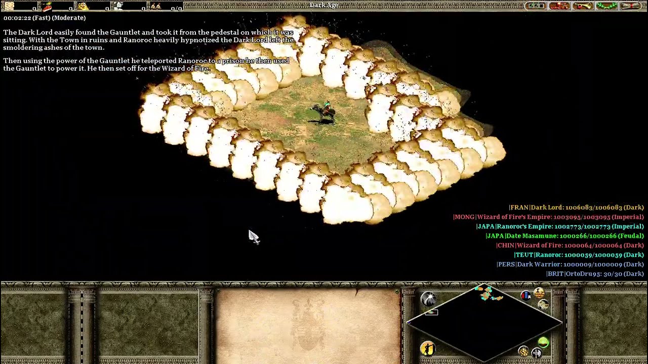 Age of empires 2 custom campaign: Wrath of the dark lord (part 1) (No commentary)