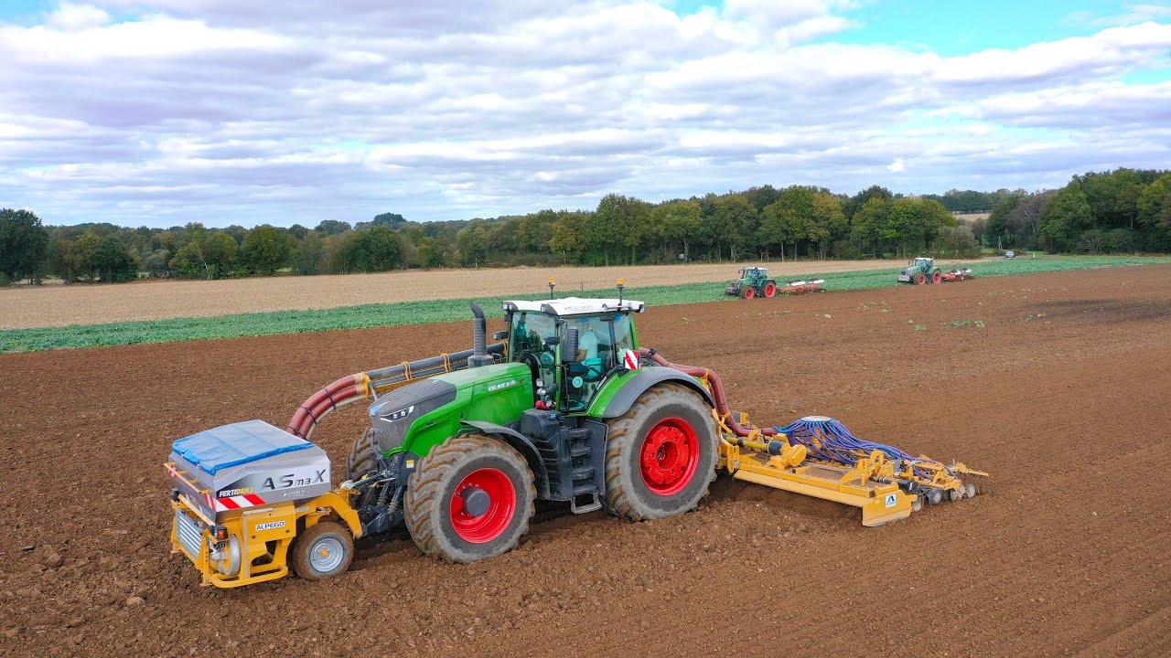 Semis de Blé XL 🌱 / 100 % FENDT / 2 x KUHN 🔴 7 & 9 / Combiné semis 8 m ALPEGO 🟡