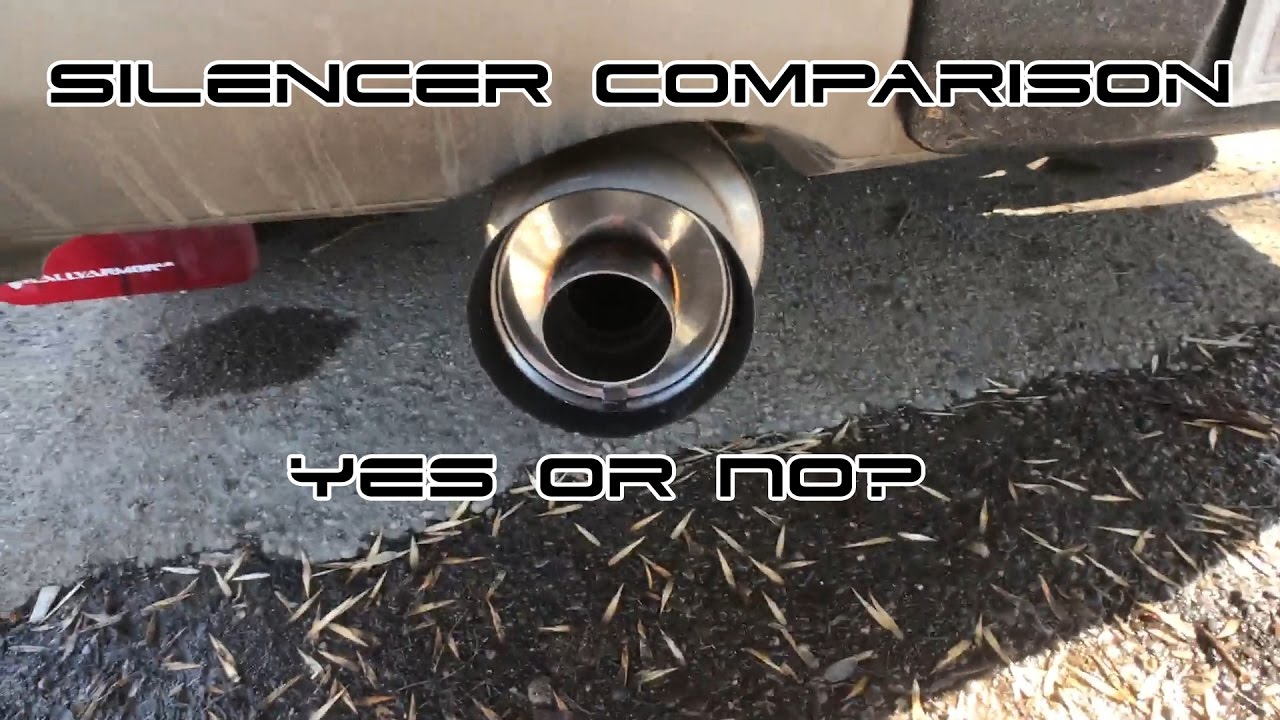 Глушитель Invidia N1 против варианта без глушителя