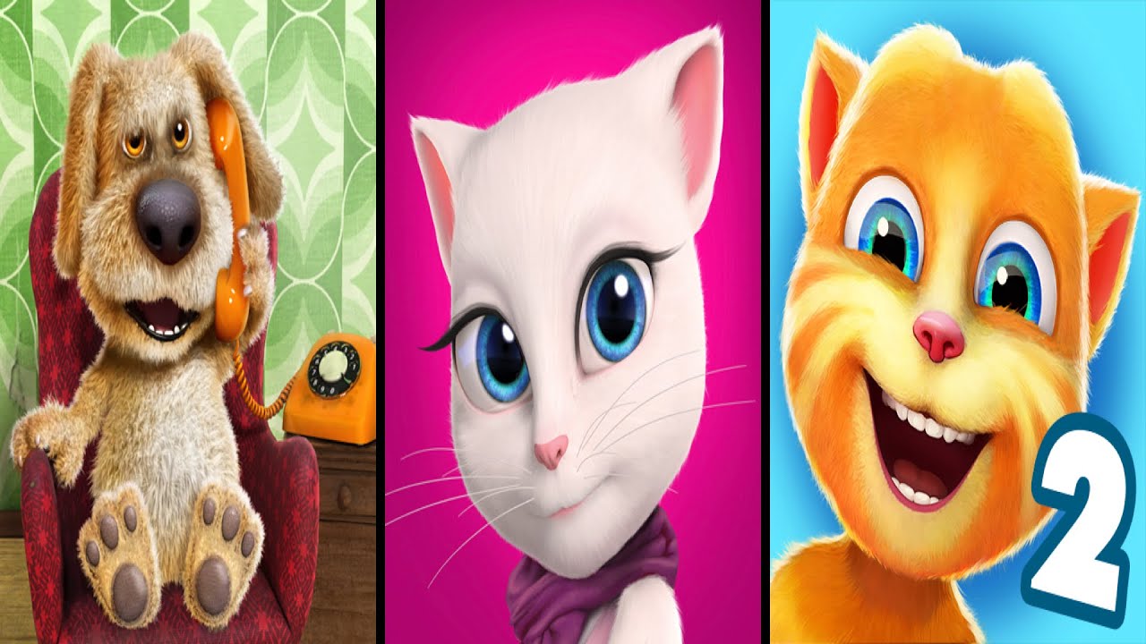 Talking Ben The Dog vs Talking Angela vs Talking Ginger 2 Gameplay