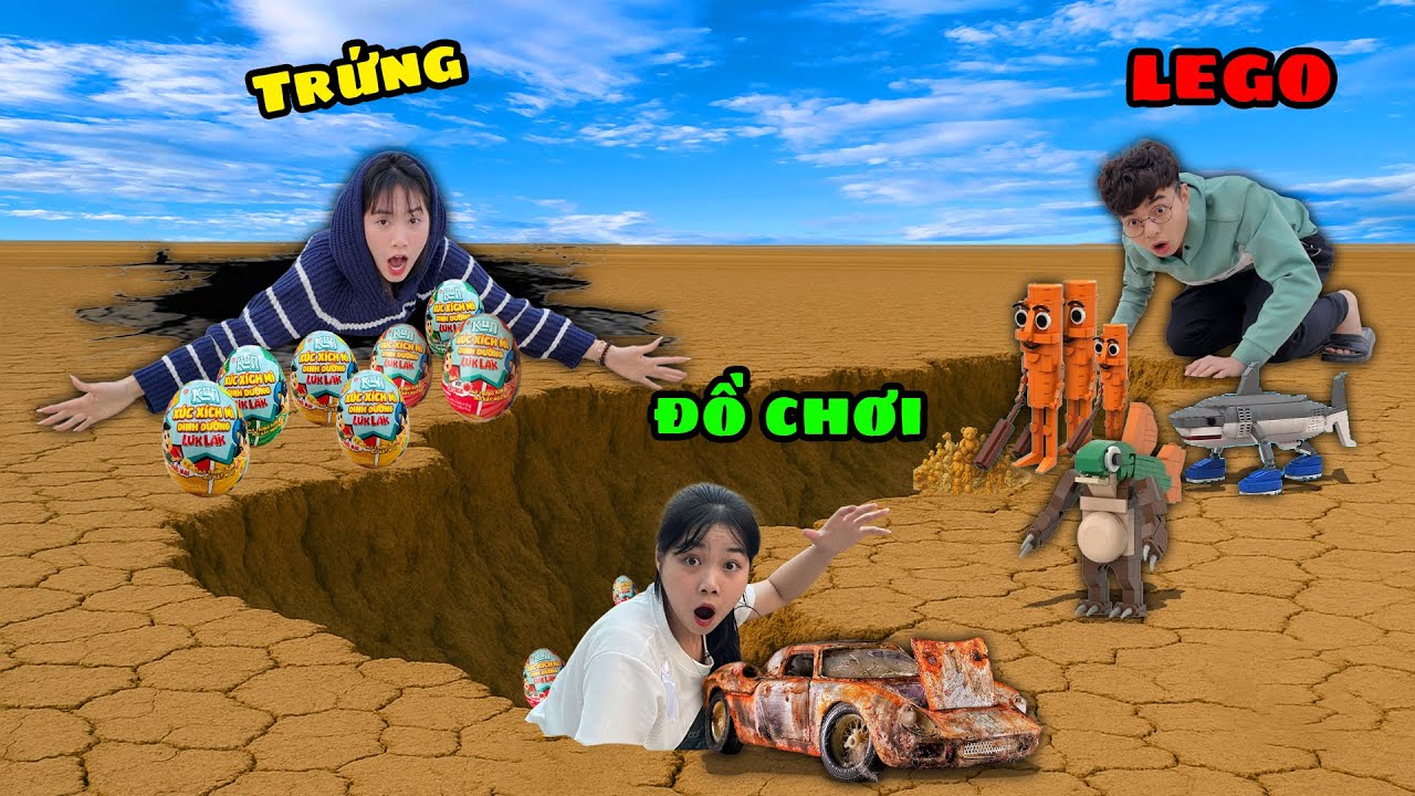 Hằng Nga Thắng Tê Tê Truy Tìm Những Quả Trứng Được Giấu Quanh Nhà Lần Đầu Ăn Thử Xúc Xích Mì Kun