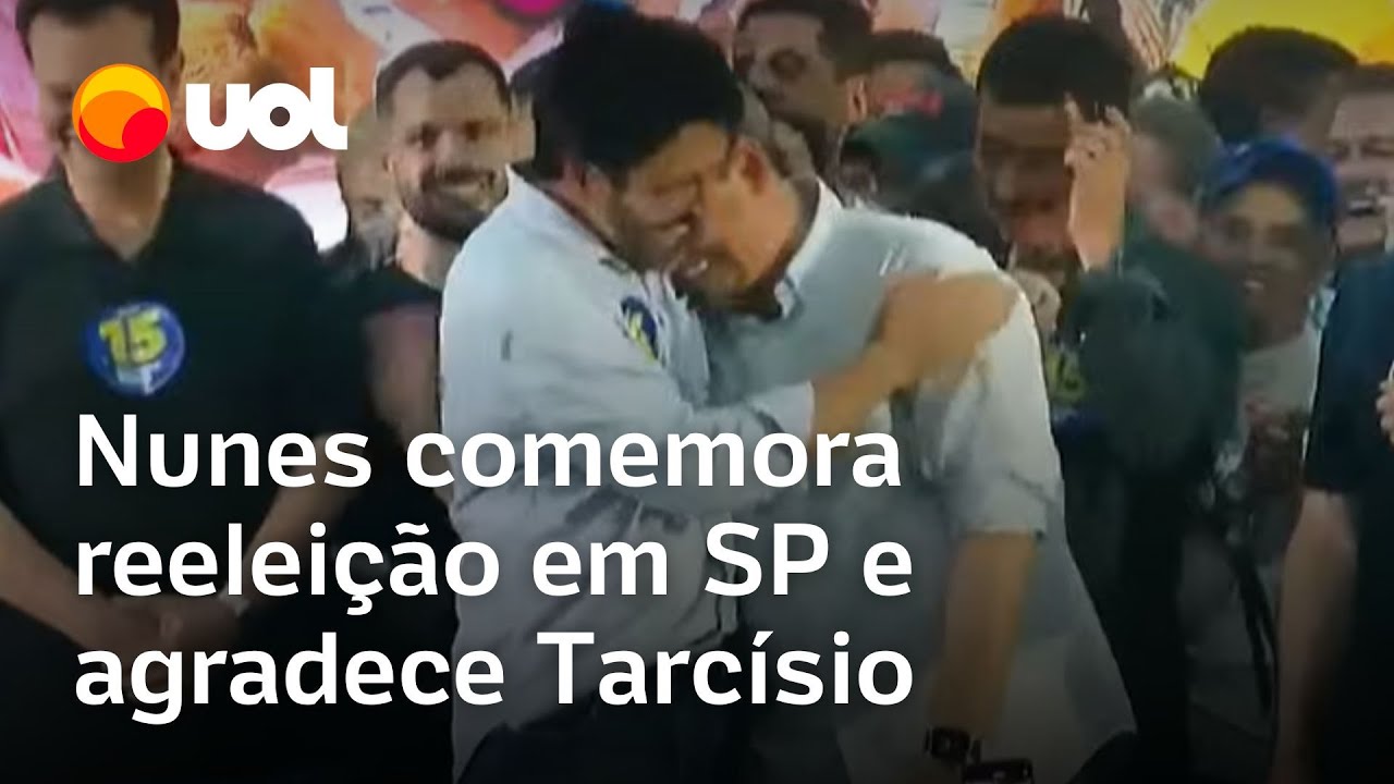 Nunes agradece 'líder maior' Tarcísio ao ser reeleito em São Paulo; veja o discurso