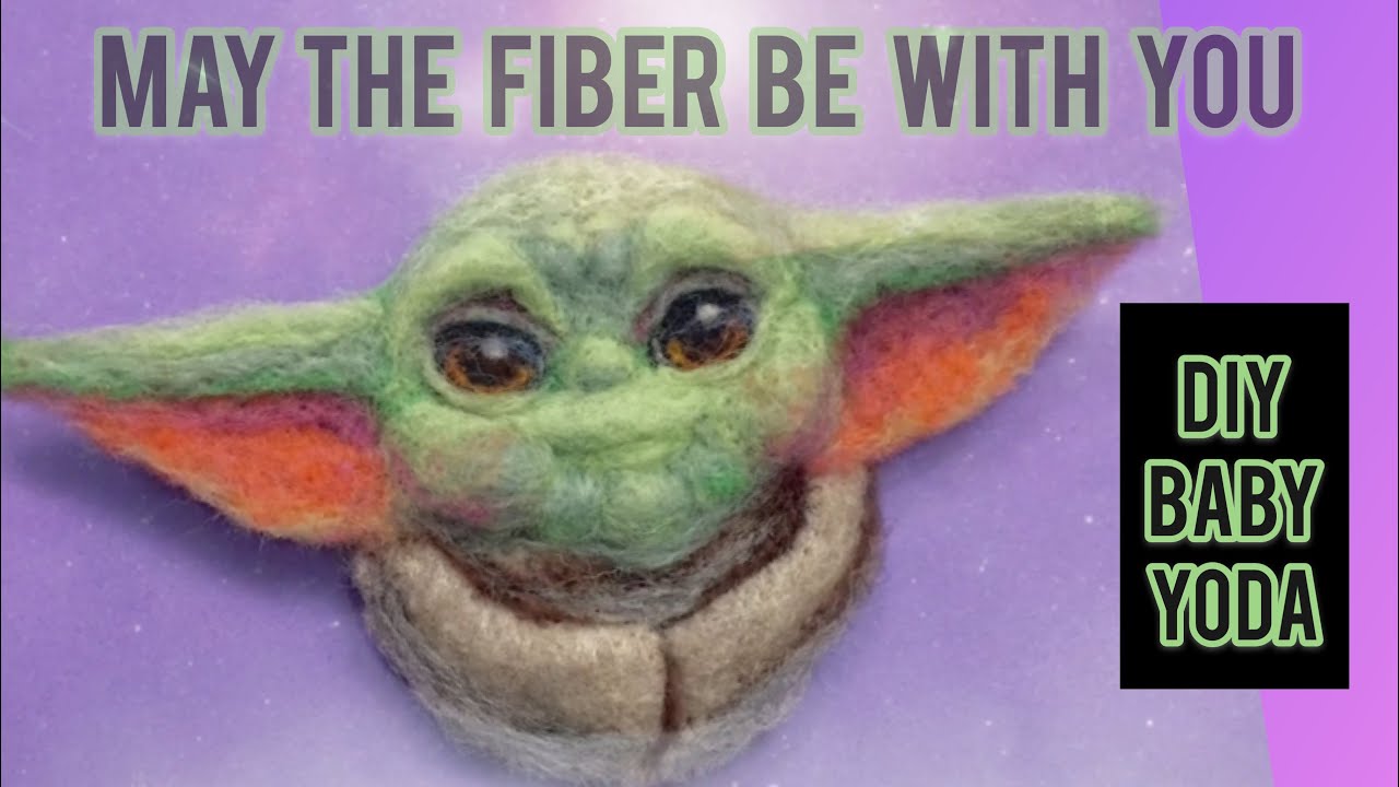 Needlefelted Baby Yoda Badge - Crafty DIY Gifts