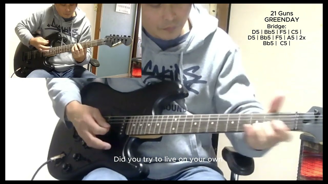 Let`s play & learn `` 21 Guns`` by GREENDAY Guitar cover