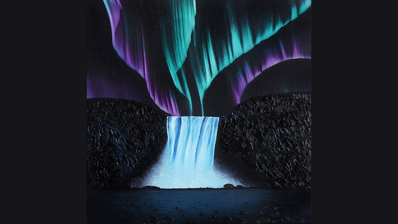 Painting northern lights | Timelapse