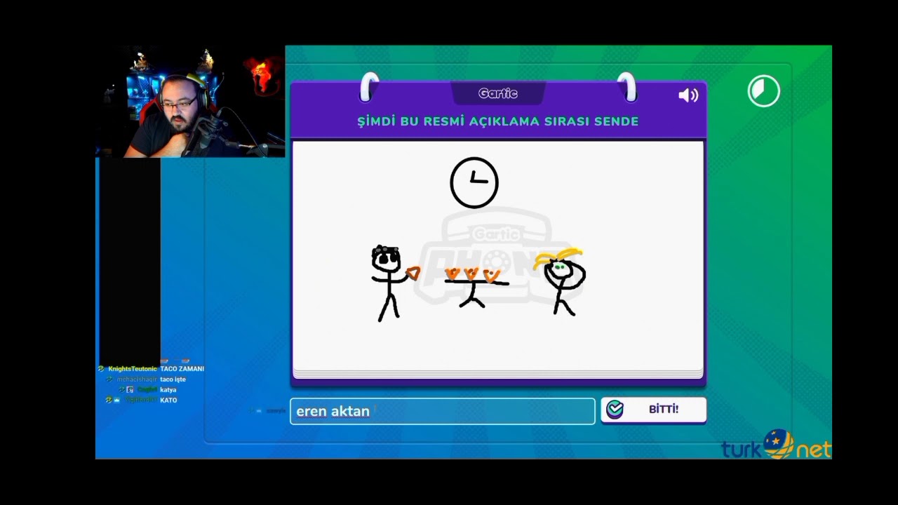 Jahrein ekiple(rekkitz) Gartic Phone oynuyor