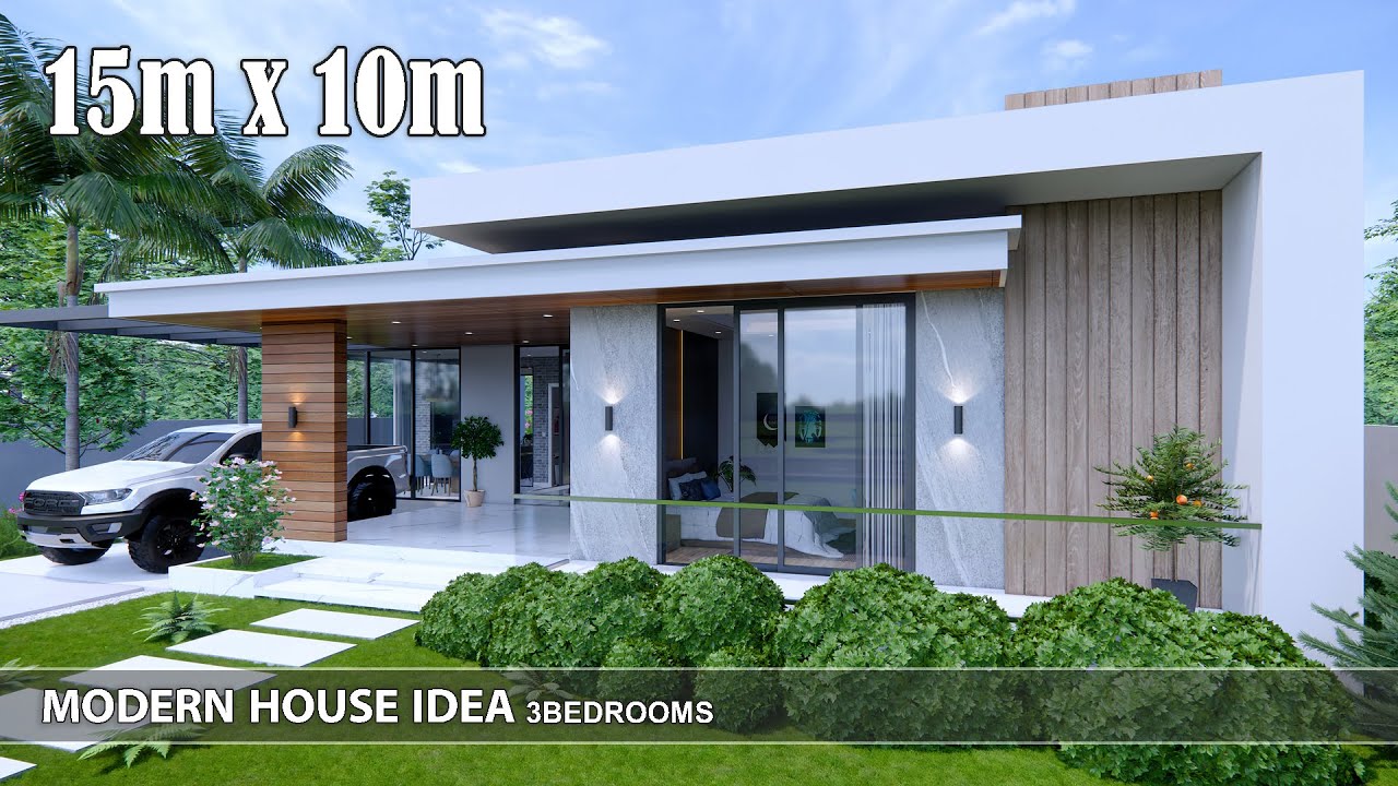 Modern House | House Design idea |  15m x 10m with Carparking