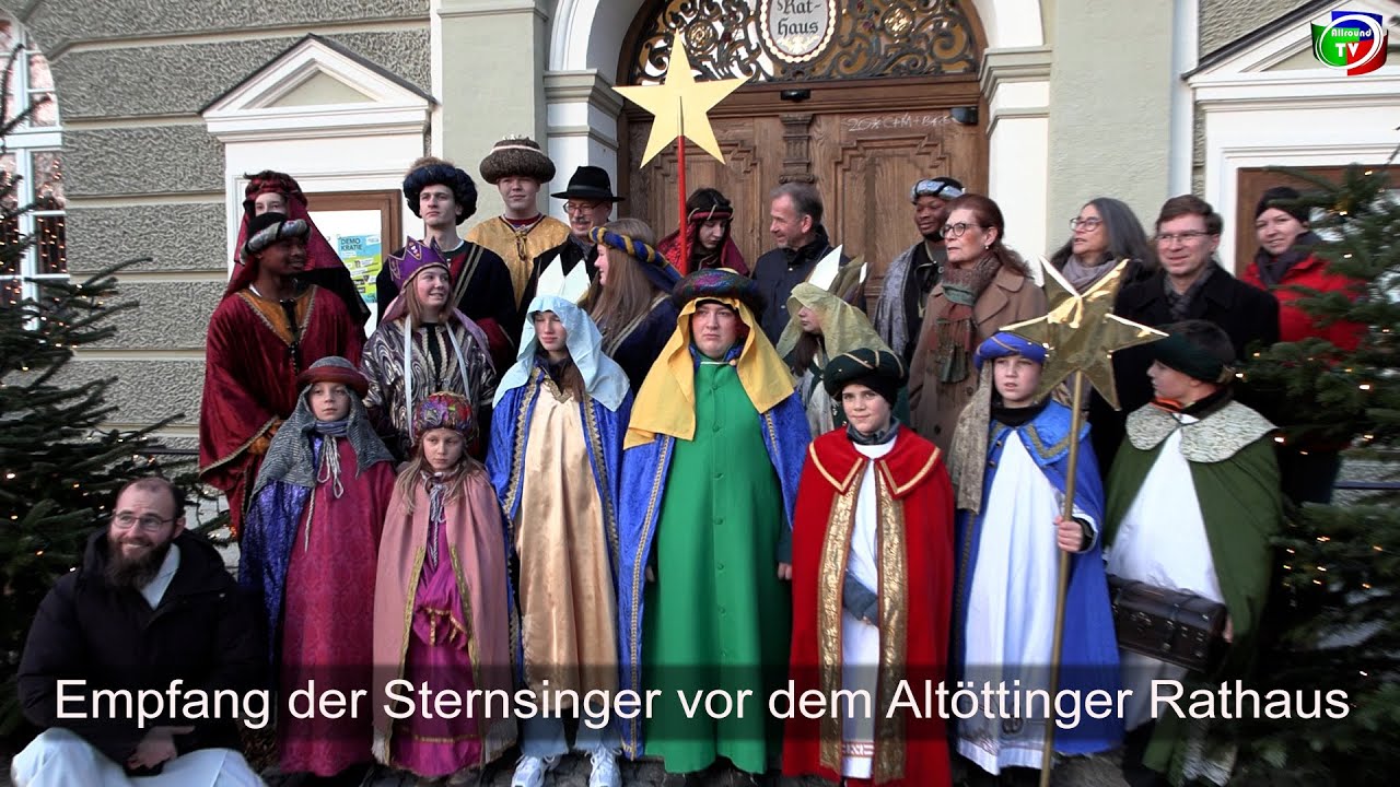 Empfang der Sternsinger 2026 vor dem Altöttinger Rathaus