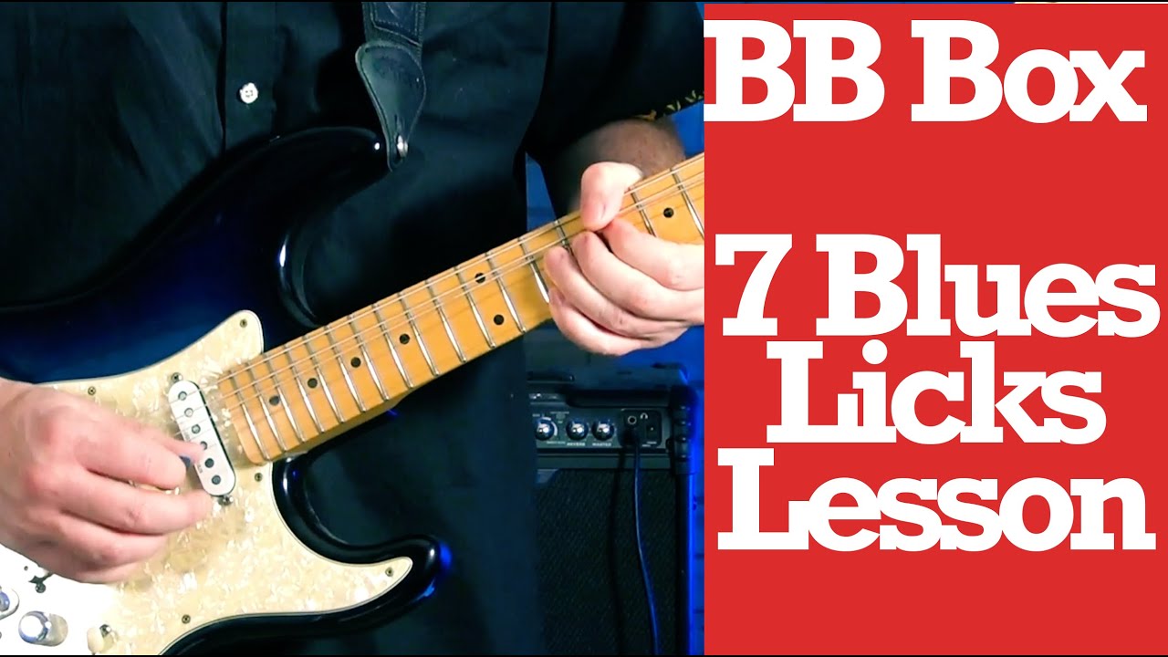 7 blues licks using the BB Box in G