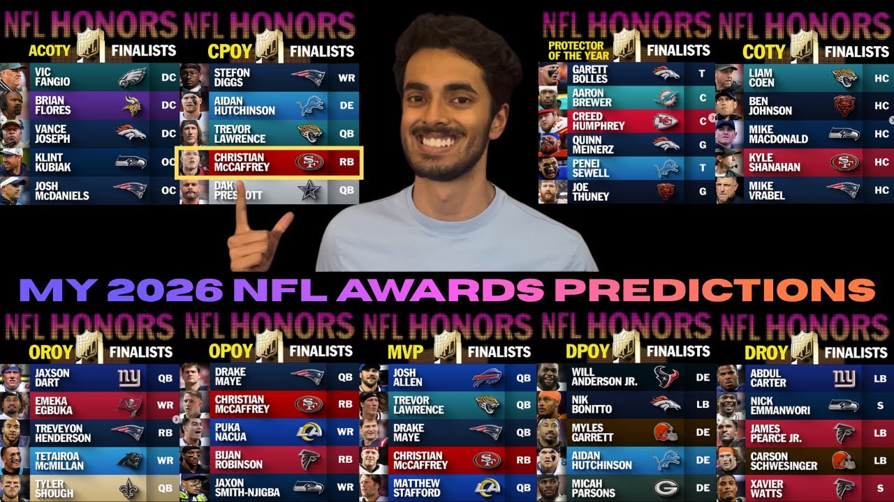NFL ASMR - 2026 NFL Honors Rankings and Predictions