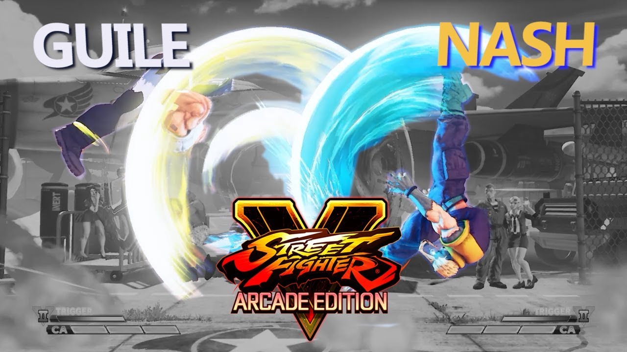 【Street Fighter V: Arcade Edition】 Guile x Nash V-Trigger 2 Combos