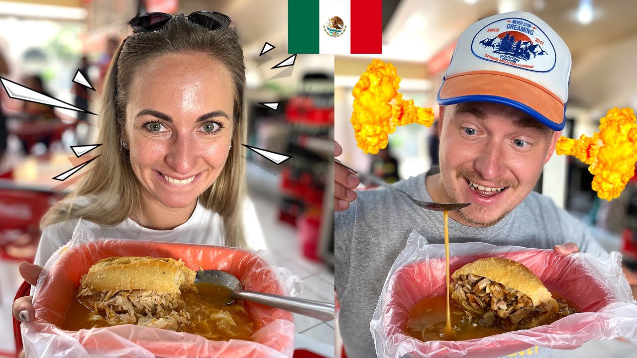 🇲🇽RUSOS PROBANDO TORTAS AHOGADAS por PRIMERA VEZ en GUADALAJARA MÉXICO | Comida callejera mexicana