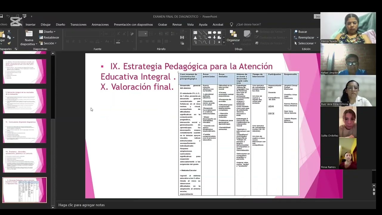 VIDEO DE DIAGNOSTICO