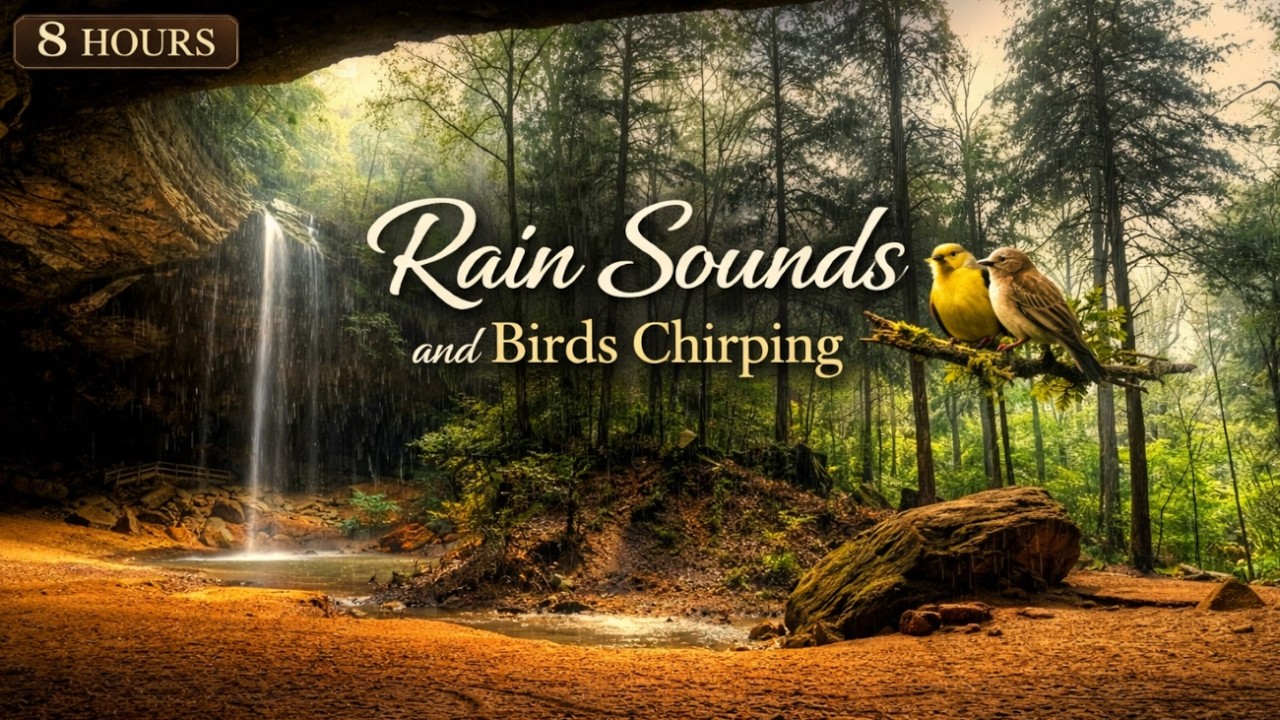 Rain Sounds and Birds Chirping | Forest Sounds for Sleeping, Calming and Relaxing | 8 HOURS
