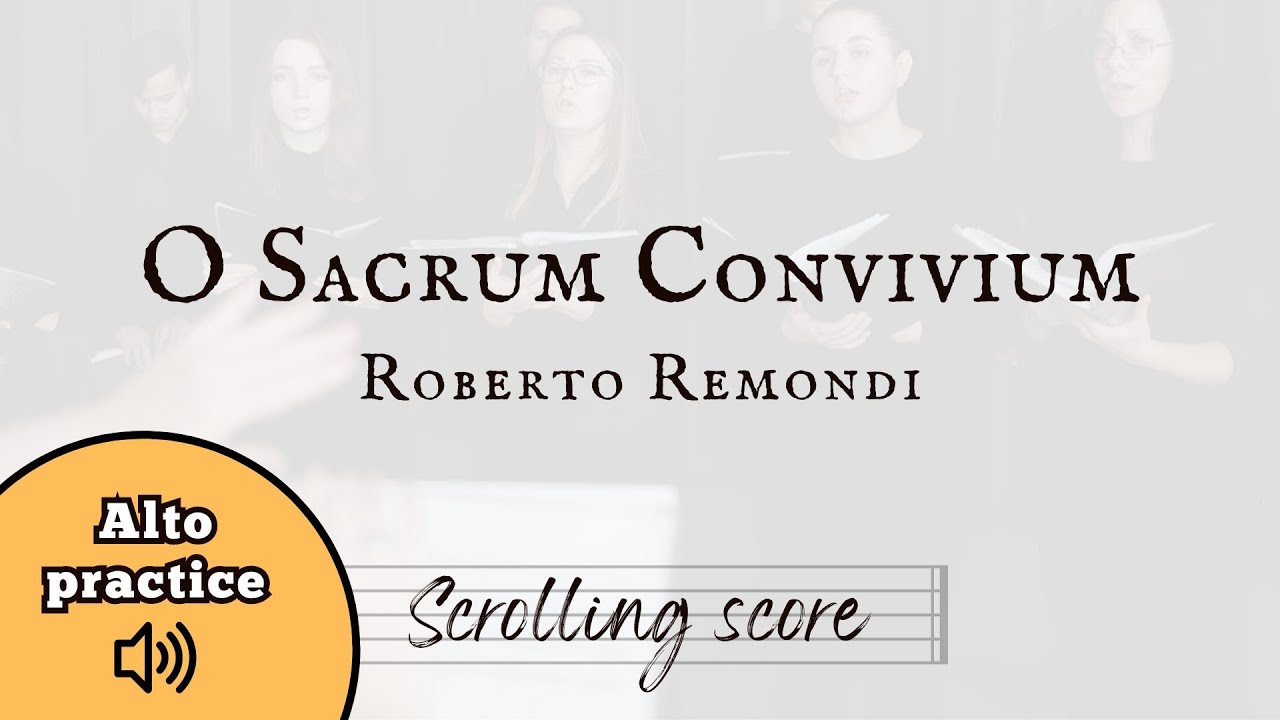 O Sacrum Convivium - Remondi - Alto practice with score