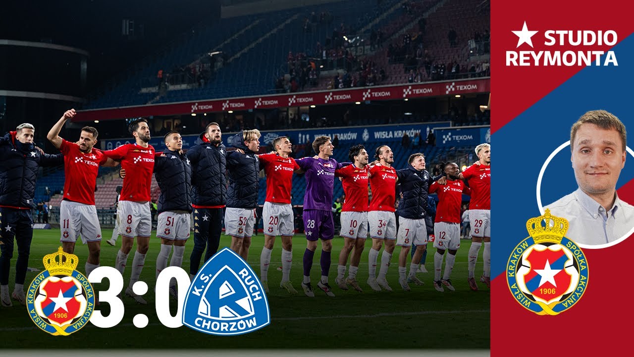 WISŁA UCIEKA RYWALOM. WISŁA KRAKÓW - RUCH CHORZÓW 3:0  | STUDIO REYMONTA