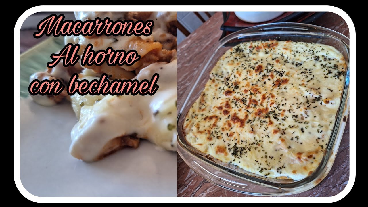 Macarrones al horno con carne picada y bechamel deliciosos y cremosos 🧀🧀
