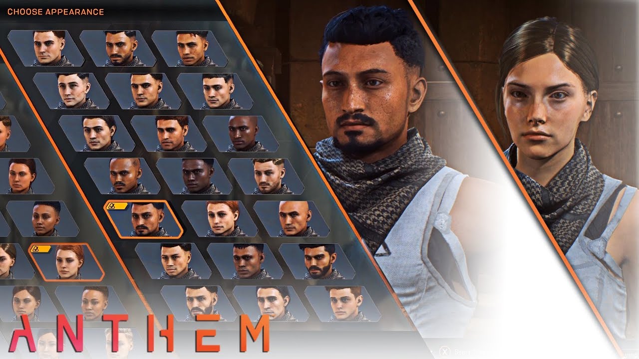 ANTHEM - All Character Appearances (Male and Female Character Customization)