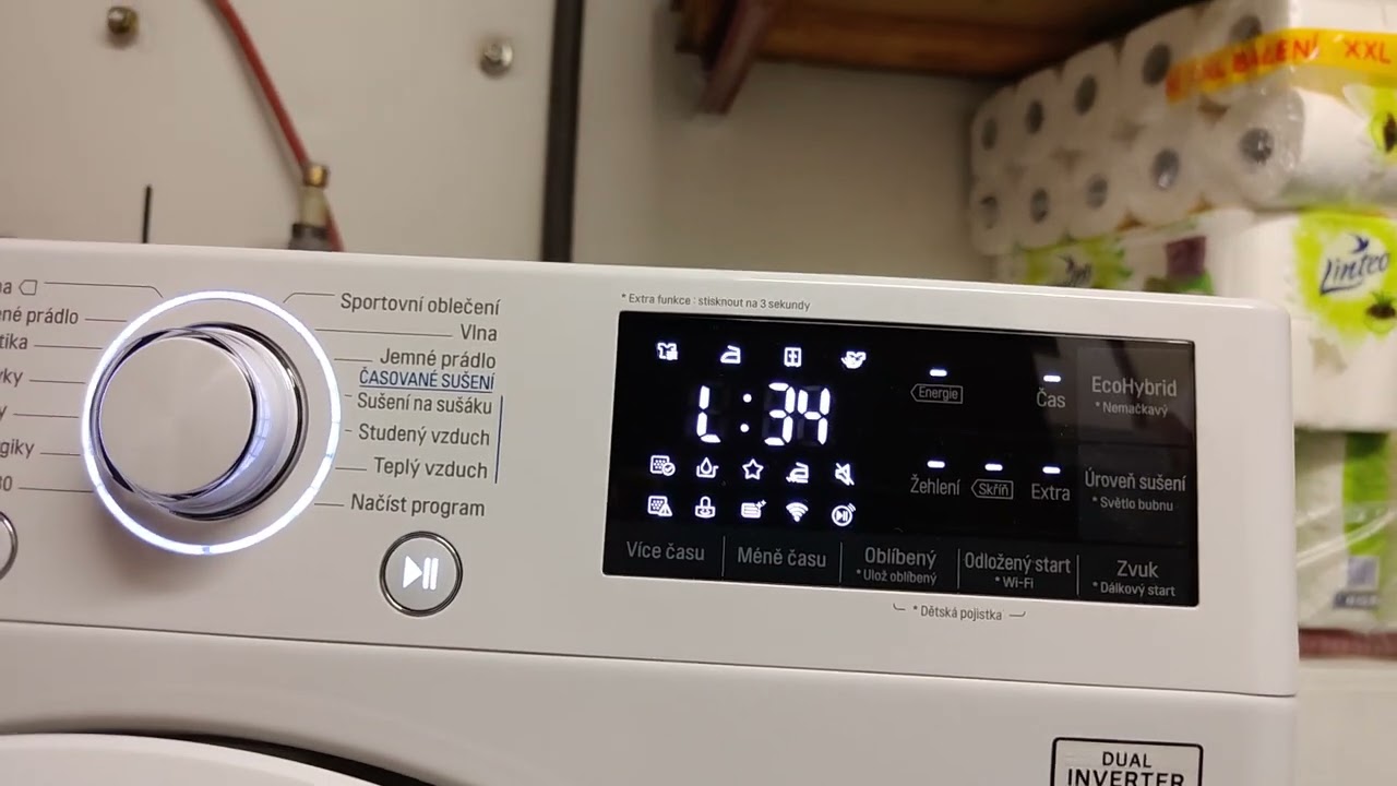 LG Sušička - servisní menu