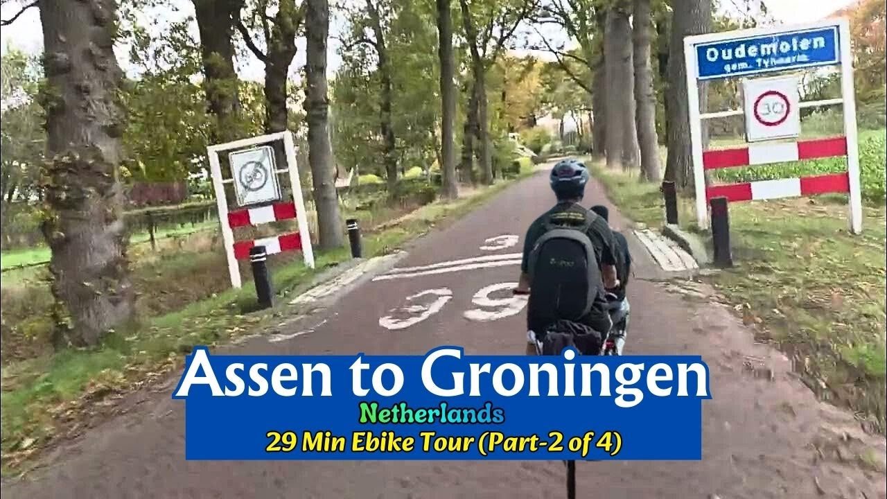 E-bike Tour 🇳🇱: Assen to Groningen Netherlands Part 2 | Scenic Oudemolen Streets & Nature 4K
