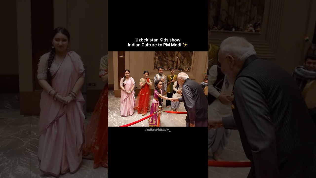 Uzbekistan Kids Show Indian Culture to PM Modi 🔥 #narendramodi #uzbekistan