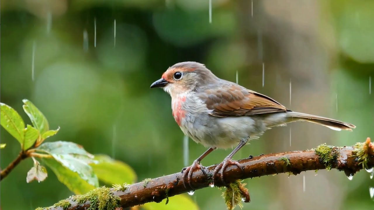 Gentle Peace Piano in Rain with Birds for Stress Relief & Deep Calm 🌧️🎹🕊️