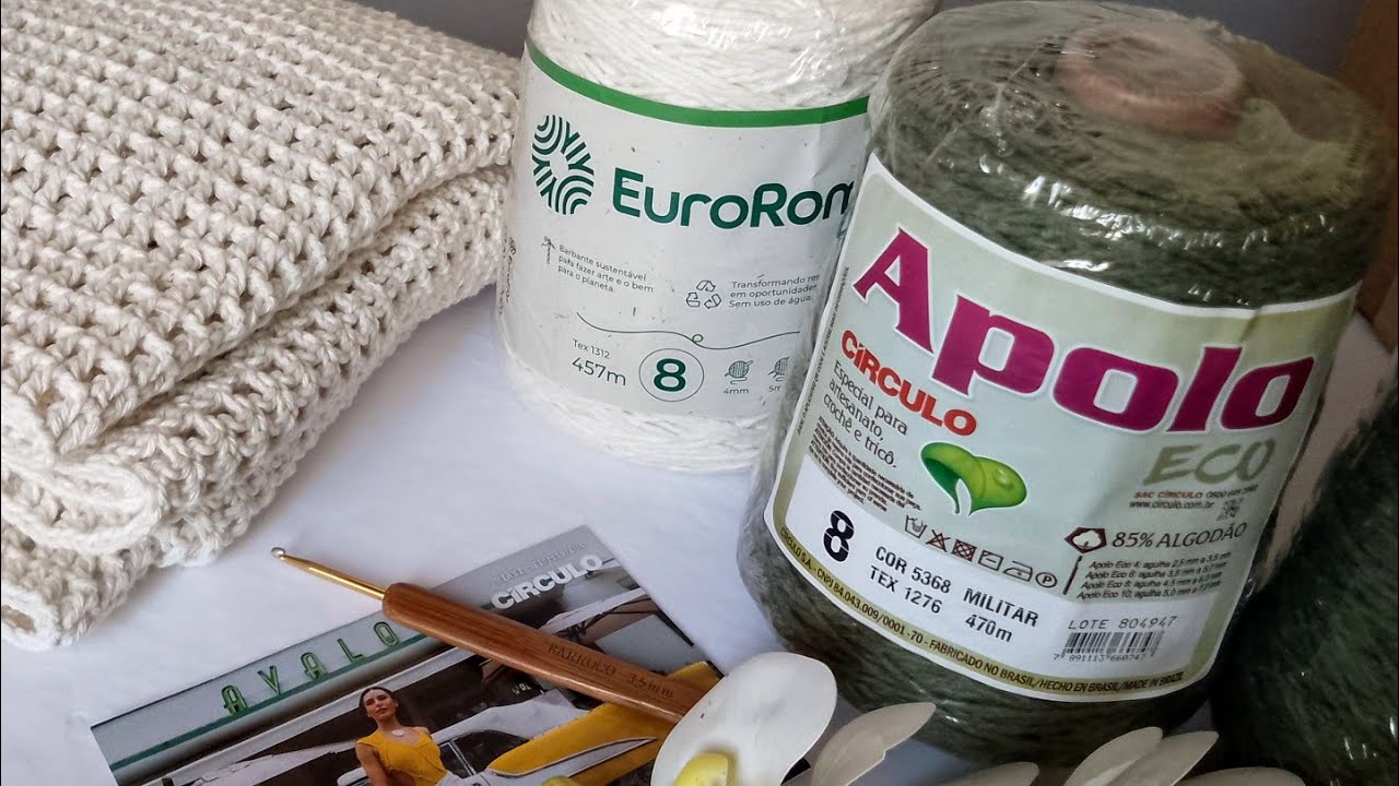 A GUERRA DOS BARBANTES- QUAL O MELHOR?! EUROROMA OU APOLO? PRODUÇÃO DE CROCHÊ #croche