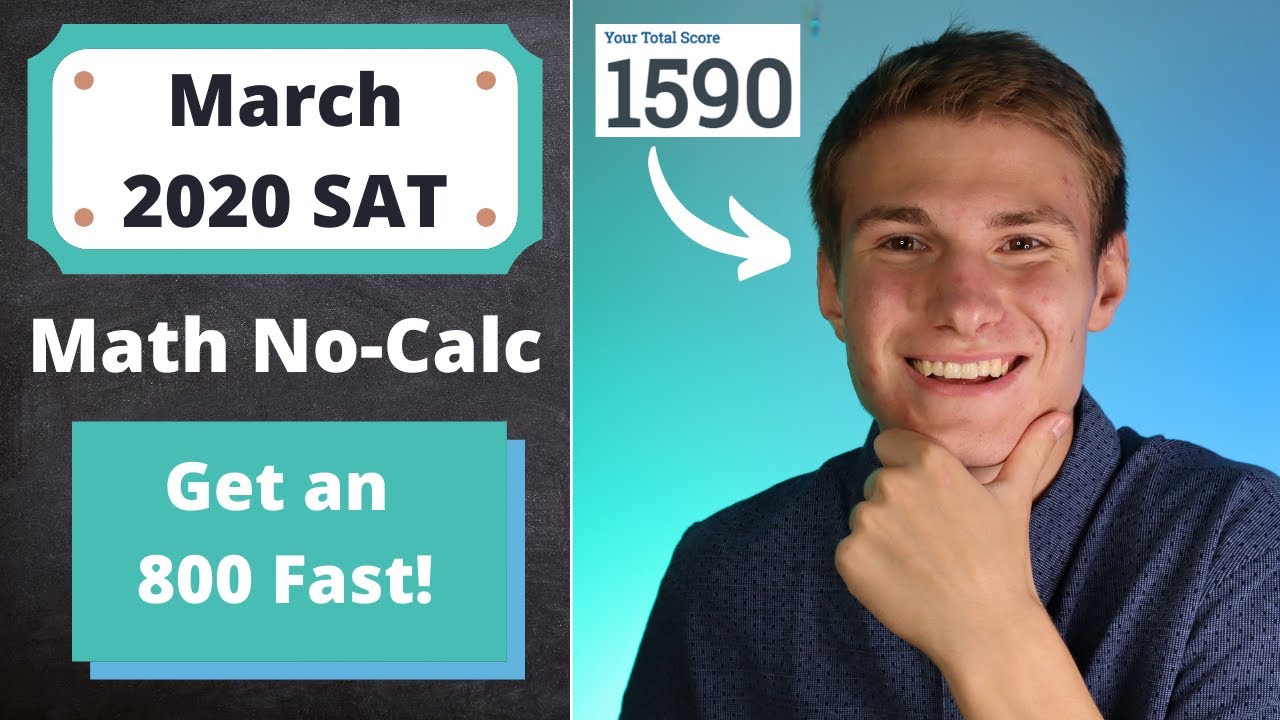 SAT March 2020 Math No Calculator Walkthrough! SAT Math No Calculator Practice!