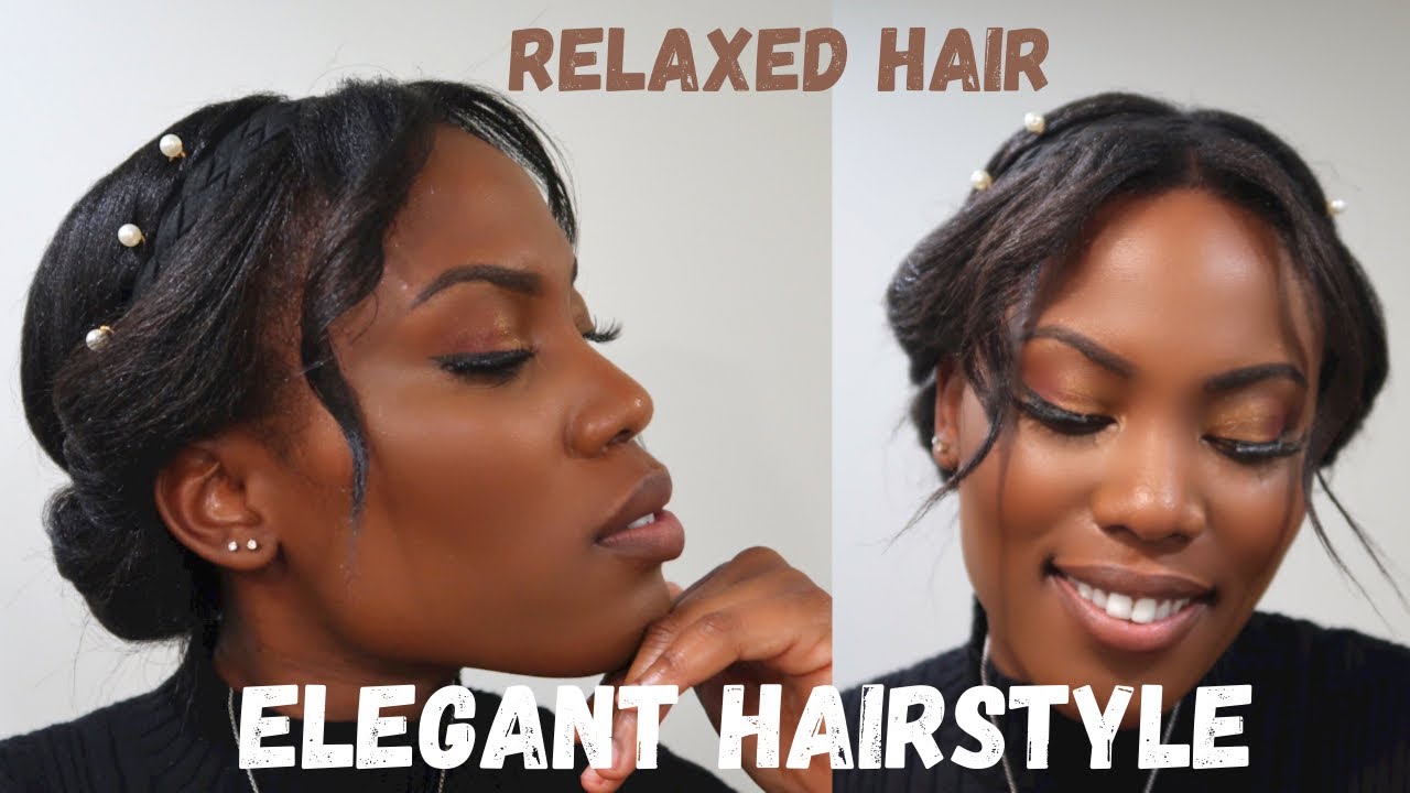 ELEGANT HAIRSTYLE ON RELAXED HAIR LESS THAN 5MINS