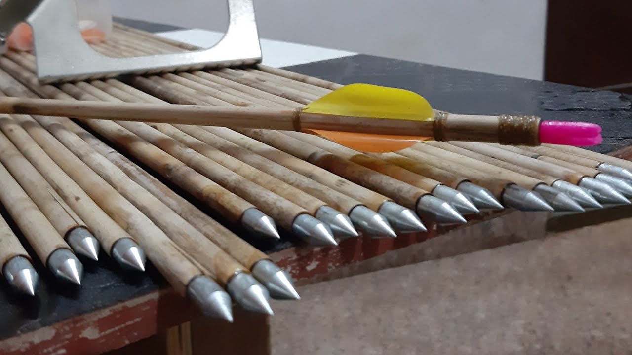 how to make arrows.! bamboo arrows. !!