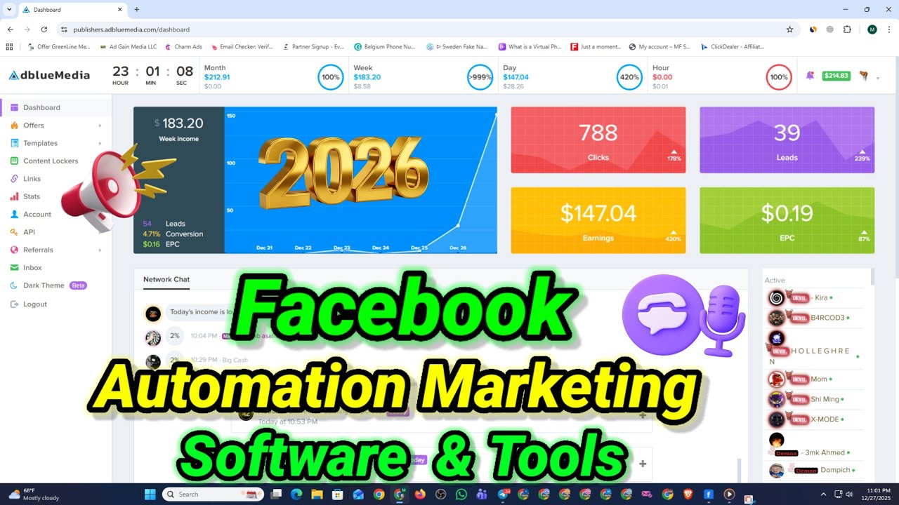 Facebook Automation Markting Software & Tools | Adbluemedia Facebook Marketing | Cpa Marketing Tools