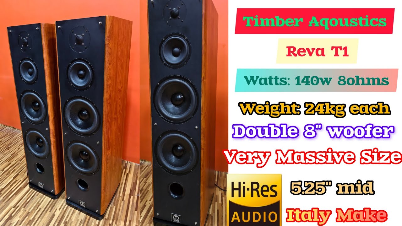 Timber Aqoustics Reva T1 floor standing speaker🔥 Double 8