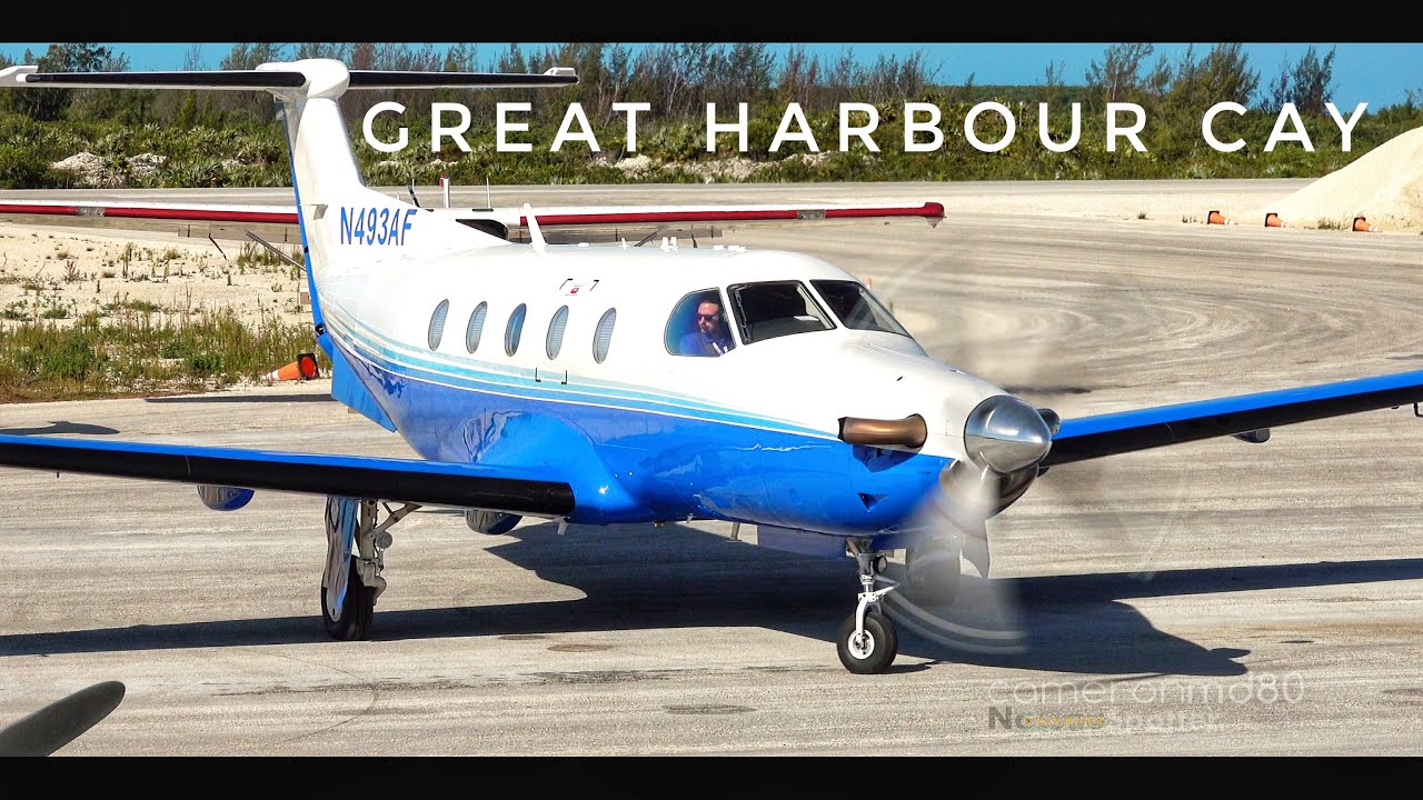 🇧🇸 PlaneSense PC-12 at Great Harbour Cay |  Plane Spotting | N493AF