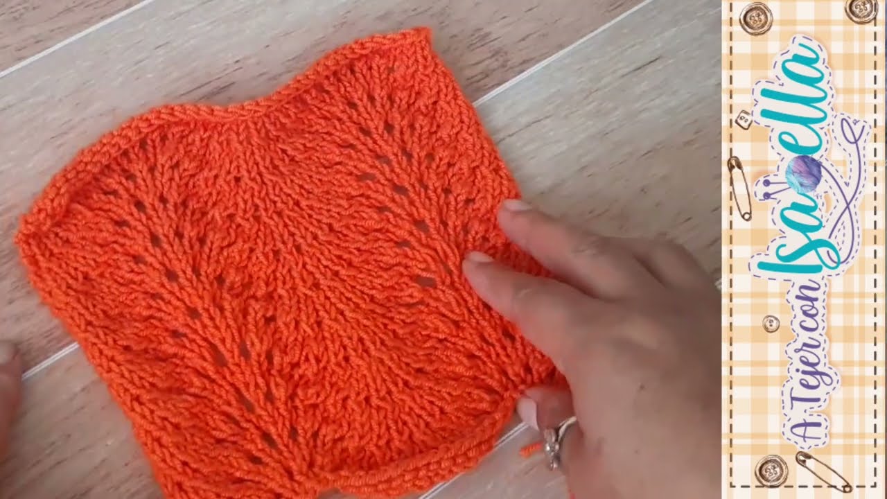 Como tejer con dos agujas punto pavo real
