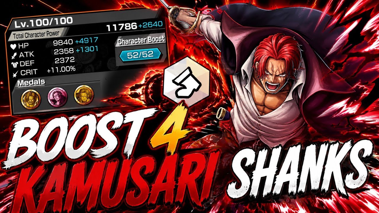 BOOST 4 SHANKS KAMUSARI GAMEPLAY | ONE PIECE BOUNTY RUSH | OPBR