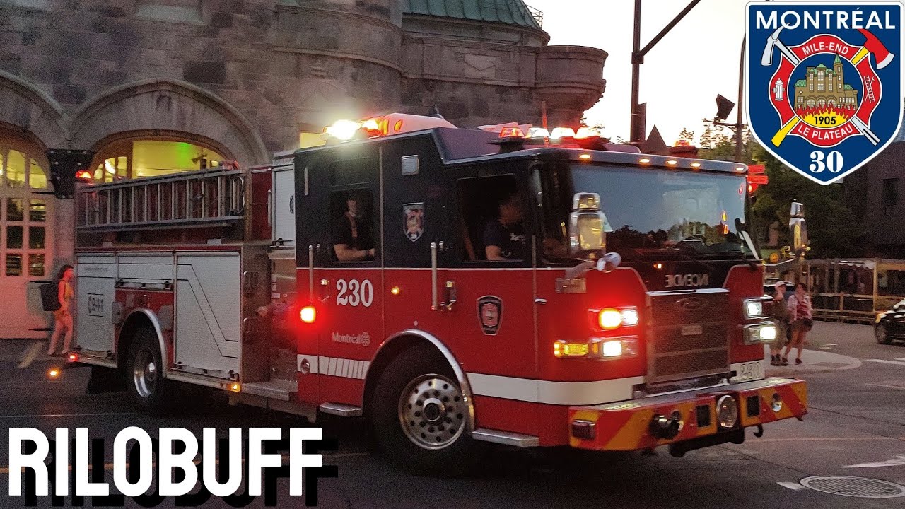 Montreal Fire Department [MFD-SIM] Pumper 230 responding X3 from fire station 30.