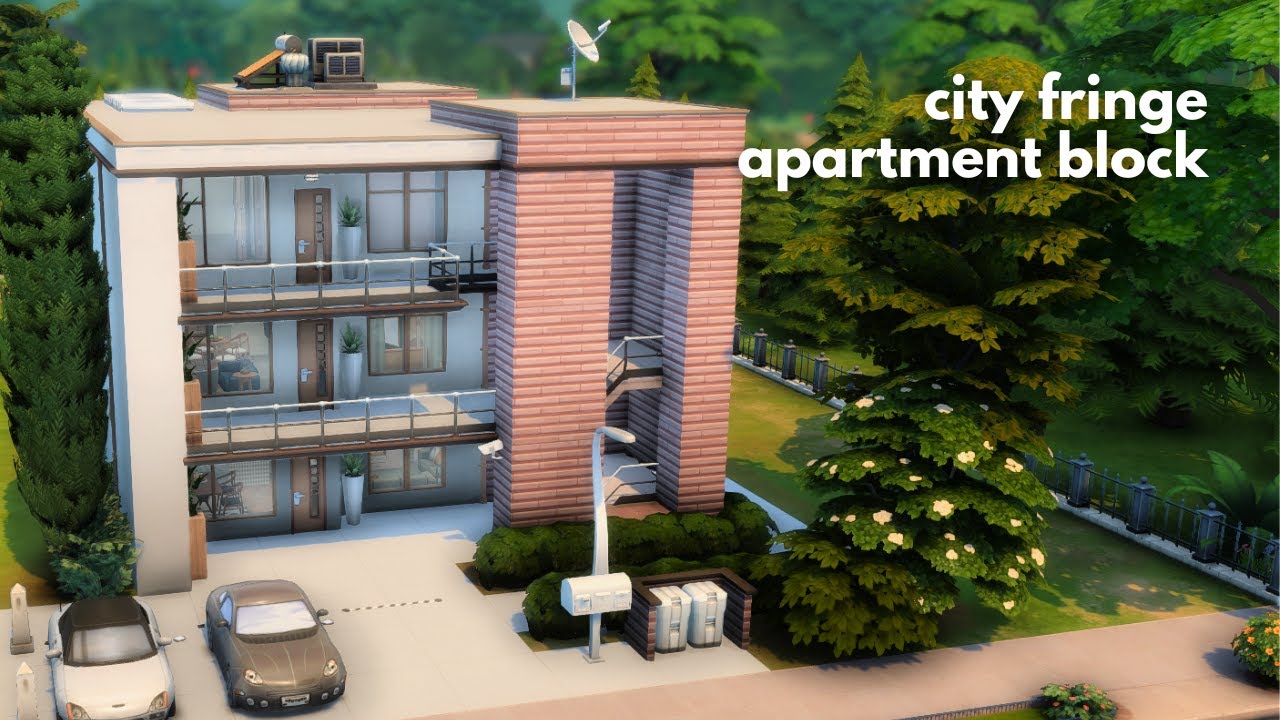 City Fringe Apartment Block 🏢 No CC || Sims 4 Speed Build