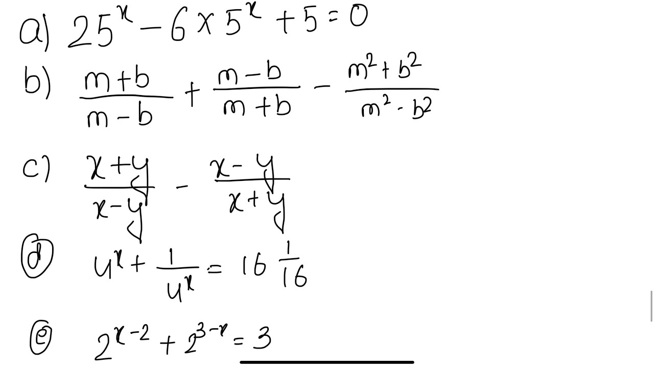 Algebra see Question 