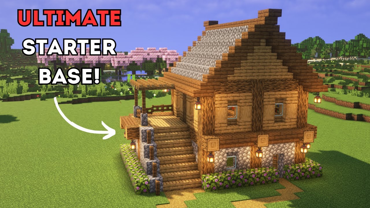 Minecraft Medieval Starter Base Tutorial + Interior 🛠️