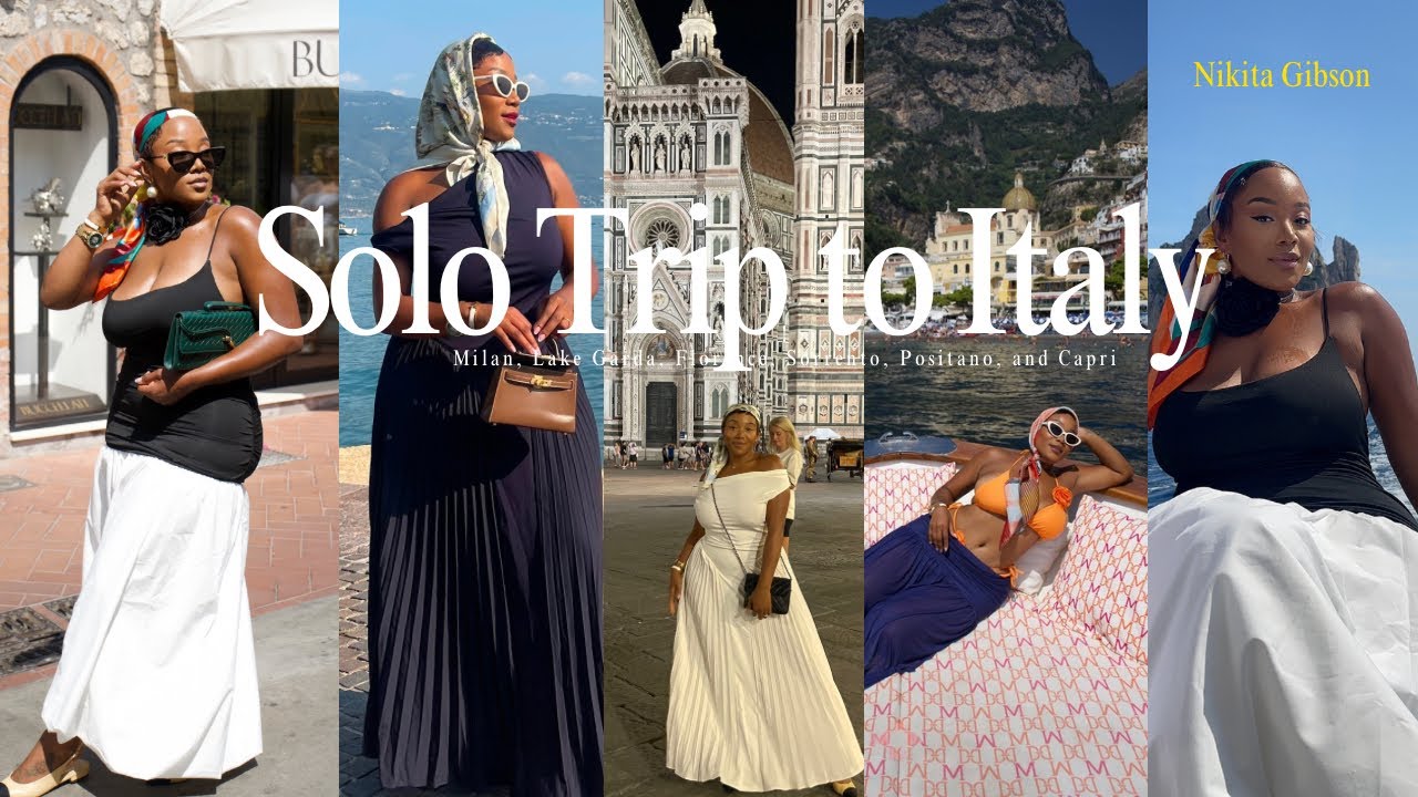 SOLO TRIP VLOG:  Birthday trip in ITALY! Milan, Lake Garda, Florence, Sorrento, Positano, Capri!
